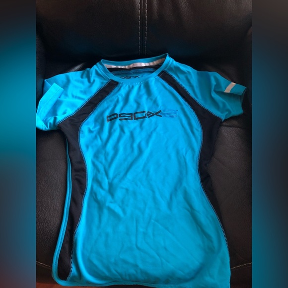 P90x 2 Women’s Blue Black short sleeve t shirt top NWOT! XS Extra Small tee - Picture 2 of 8